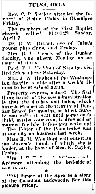 Blanche M. Woodford Historic Greenwood The Tulsa Race Massacre